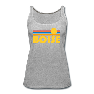 Boise, Idaho Women’s Tank Top - Retro Sunrise Women’s Boise Tank Top - heather gray