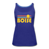 Boise, Idaho Women’s Tank Top - Retro Sunrise Women’s Boise Tank Top - royal blue