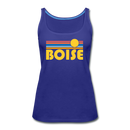 Boise, Idaho Women’s Tank Top - Retro Sunrise Women’s Boise Tank Top - royal blue