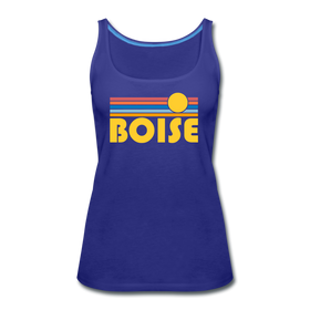 Boise, Idaho Women’s Tank Top - Retro Sunrise Women’s Boise Tank Top - royal blue