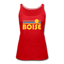 Boise, Idaho Women’s Tank Top - Retro Sunrise Women’s Boise Tank Top - red