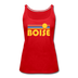 Boise, Idaho Women’s Tank Top - Retro Sunrise Women’s Boise Tank Top - red