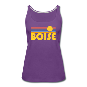 Boise, Idaho Women’s Tank Top - Retro Sunrise Women’s Boise Tank Top