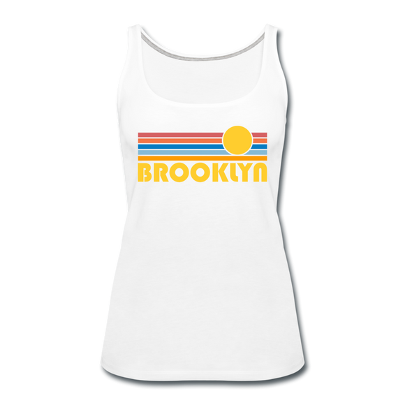 Brooklyn, New York Women’s Tank Top - Retro Sunrise Women’s Brooklyn Tank Top - white