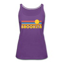 Brooklyn, New York Women’s Tank Top - Retro Sunrise Women’s Brooklyn Tank Top - purple