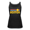 Boston, Massachusetts Women’s Tank Top - Retro Sunrise Women’s Boston Tank Top - black