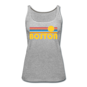 Boston, Massachusetts Women’s Tank Top - Retro Sunrise Women’s Boston Tank Top - heather gray