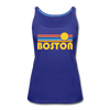 Boston, Massachusetts Women’s Tank Top - Retro Sunrise Women’s Boston Tank Top - royal blue