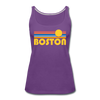 Boston, Massachusetts Women’s Tank Top - Retro Sunrise Women’s Boston Tank Top - purple