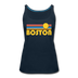 Boston, Massachusetts Women’s Tank Top - Retro Sunrise Women’s Boston Tank Top - deep navy