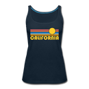 California Women’s Tank Top - Retro Sunrise Women’s California Tank Top - deep navy