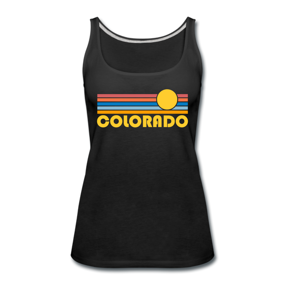 Colorado Women’s Tank Top - Retro Sunrise Women’s Colorado Tank Top - black
