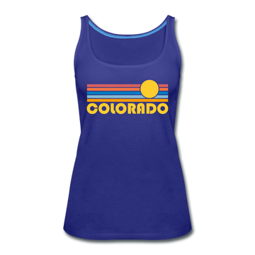 Colorado Women’s Tank Top - Retro Sunrise Women’s Colorado Tank Top - royal blue