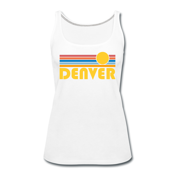 Denver, Colorado Women’s Tank Top - Retro Sunrise Women’s Denver Tank Top - white