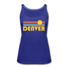 Denver, Colorado Women’s Tank Top - Retro Sunrise Women’s Denver Tank Top - royal blue