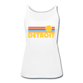 Detroit, Michigan Women’s Tank Top - Retro Sunrise Women’s Detroit Tank Top - white