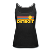 Detroit, Michigan Women’s Tank Top - Retro Sunrise Women’s Detroit Tank Top - black