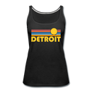 Detroit, Michigan Women’s Tank Top - Retro Sunrise Women’s Detroit Tank Top - black