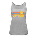 Detroit, Michigan Women’s Tank Top - Retro Sunrise Women’s Detroit Tank Top - heather gray