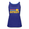 Detroit, Michigan Women’s Tank Top - Retro Sunrise Women’s Detroit Tank Top - royal blue