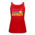 Detroit, Michigan Women’s Tank Top - Retro Sunrise Women’s Detroit Tank Top - red