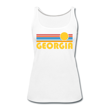 Georgia Women’s Tank Top - Retro Sunrise Women’s Georgia Tank Top - white