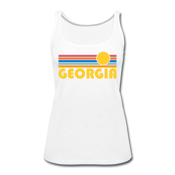 Georgia Women’s Tank Top - Retro Sunrise Women’s Georgia Tank Top - white