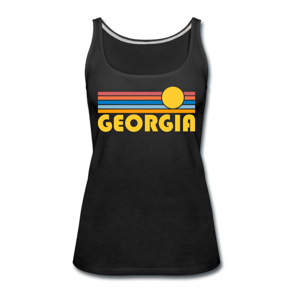 Georgia Women’s Tank Top - Retro Sunrise Women’s Georgia Tank Top - black