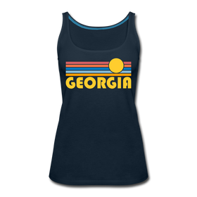 Georgia Women’s Tank Top - Retro Sunrise Women’s Georgia Tank Top - deep navy