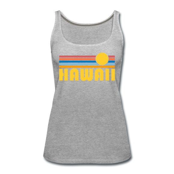 Hawaii Women’s Tank Top - Retro Sunrise Women’s Hawaii Tank Top - heather gray