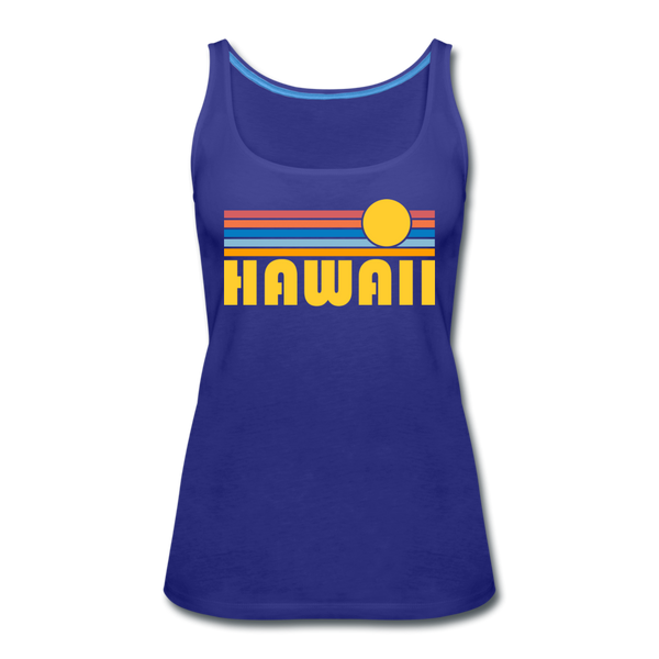 Hawaii Women’s Tank Top - Retro Sunrise Women’s Hawaii Tank Top - royal blue