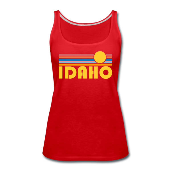 Idaho Women’s Tank Top - Retro Sunrise Women’s Idaho Tank Top - red