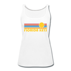 Florida Keys, Florida Women’s Tank Top - Retro Sunrise Women’s Florida Keys Tank Top - white