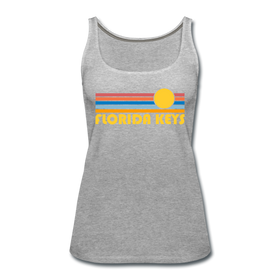 Florida Keys, Florida Women’s Tank Top - Retro Sunrise Women’s Florida Keys Tank Top - heather gray