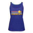 Florida Keys, Florida Women’s Tank Top - Retro Sunrise Women’s Florida Keys Tank Top - royal blue