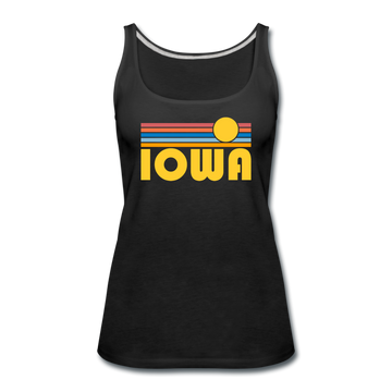 Iowa Women’s Tank Top - Retro Sunrise Women’s Iowa Tank Top - black