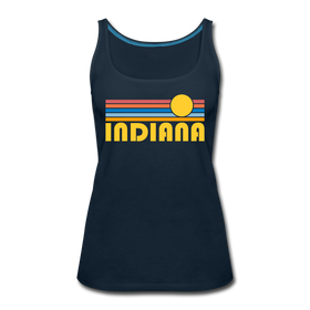 Indiana Women’s Tank Top - Retro Sunrise Women’s Indiana Tank Top - deep navy