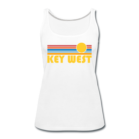 Key West, Florida Women’s Tank Top - Retro Sunrise Women’s Key West Tank Top - white
