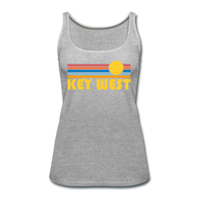 Key West, Florida Women’s Tank Top - Retro Sunrise Women’s Key West Tank Top - heather gray