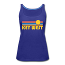 Key West, Florida Women’s Tank Top - Retro Sunrise Women’s Key West Tank Top - royal blue