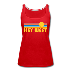 Key West, Florida Women’s Tank Top - Retro Sunrise Women’s Key West Tank Top - red