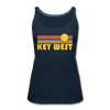 Key West, Florida Women’s Tank Top - Retro Sunrise Women’s Key West Tank Top - deep navy