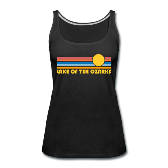 Lake of the Ozarks, Missouri Women’s Tank Top - Retro Sunrise Women’s Lake of the Ozarks Tank Top - black