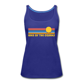 Lake of the Ozarks, Missouri Women’s Tank Top - Retro Sunrise Women’s Lake of the Ozarks Tank Top - royal blue