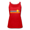 Lake of the Ozarks, Missouri Women’s Tank Top - Retro Sunrise Women’s Lake of the Ozarks Tank Top - red