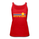 Lake of the Ozarks, Missouri Women’s Tank Top - Retro Sunrise Women’s Lake of the Ozarks Tank Top - red
