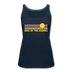 Lake of the Ozarks, Missouri Women’s Tank Top - Retro Sunrise Women’s Lake of the Ozarks Tank Top - deep navy