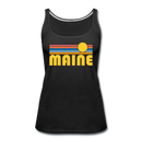 Maine Women’s Tank Top - Retro Sunrise Women’s Maine Tank Top - black