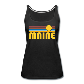 Maine Women’s Tank Top - Retro Sunrise Women’s Maine Tank Top - black