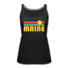 Maine Women’s Tank Top - Retro Sunrise Women’s Maine Tank Top - black